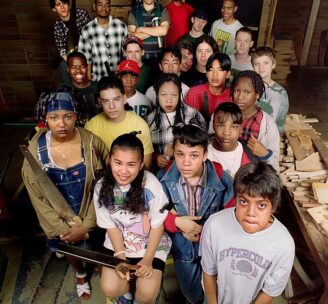 Photograph of the inaugural group of Hilltop Artists in 1994.